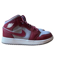Nike Air Jordan 1 Mid GS Sneakers in Cherrywood Red Kids' Size 5.5 Youth in GUC