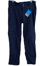 Columbia PFG Palm Peak II Convertible Pants Women 10 Blue Omni Shade NEW