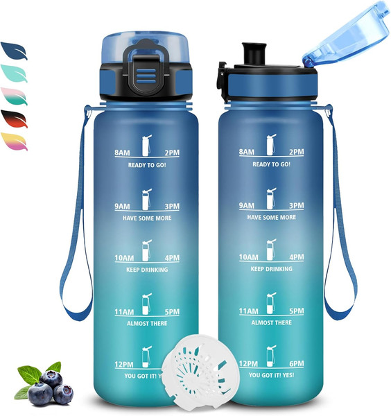 Trinkflasche, Trinkflasche 1L KohlensäUre Geeignet, Trinkflasches Auslaufsicher,-image