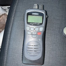 Uniden Atlantis 250 VHF Marine Radio No Charger/Adapter not Tested Missing Ante