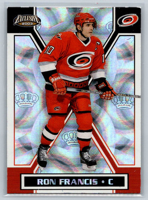2002 Pacific Exclusive #28 Ron Francis Carolina Hurricanes    HOF