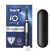Image of Oral-B iO3 Black Electric Toothbrush + Travel Case SEE DESCRIPTION