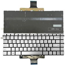for HP Pavilion X360 14-DW 14M-DW Keyboard Backlit US Silver Replacement