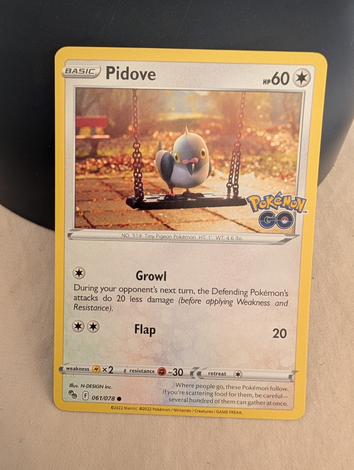 Pidove 061/078 - 2022 Pokémon TCG - Pokemon Go Lp Yuka Morii