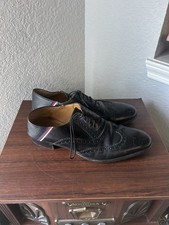 GUCCI Sylvie Web Brogue Dress Shoes Black Size 8.5 US Made In Italy $950 Guccy