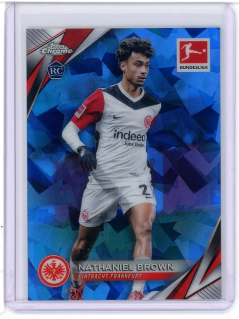 2024-25 Topps Chrome Bundesliga Sapphire Base Sapphire Nathaniel Brown #29
