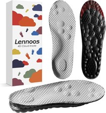 4D Cloud-Soft Comfort Soles for Men - Memory Foam US M 7.5-10.5, White