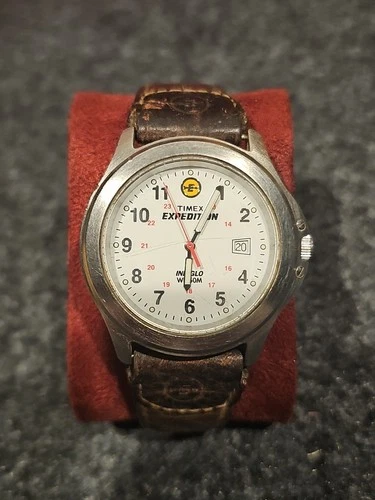 Vintage Timex Expedition Quartz Watch Men 50m Indiglo Steel 39mm