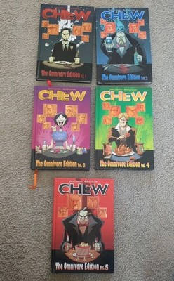 Chew Omnivore Edition HC Set Vol 1-5 John Layman, Book 3 Signed By Rob Guillory