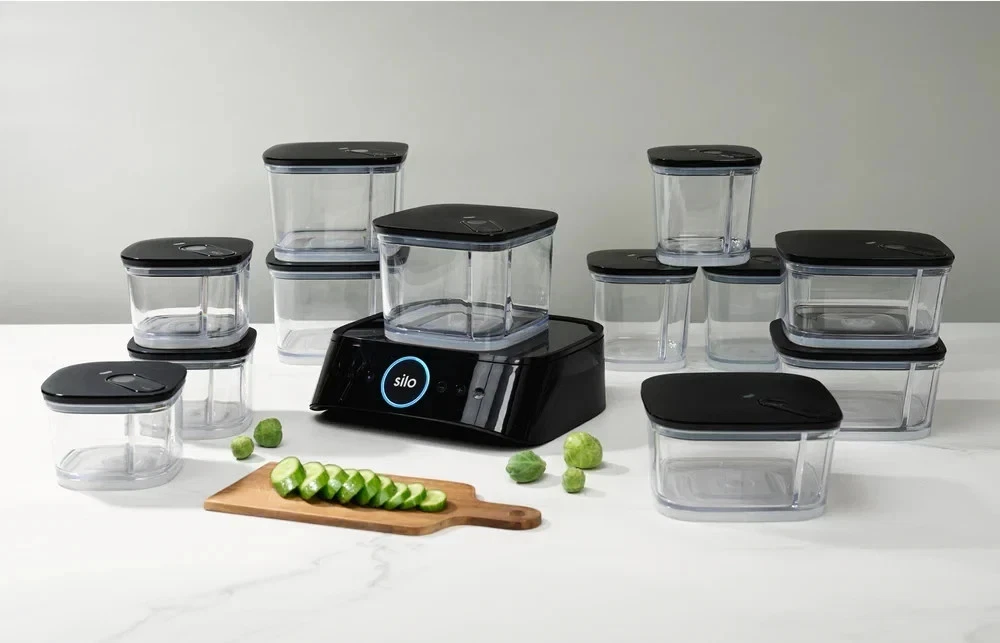 Silo Food Vacuum Sealer Extended 12pc Set Black Color - Retail Value $716
Opens in a new window or t