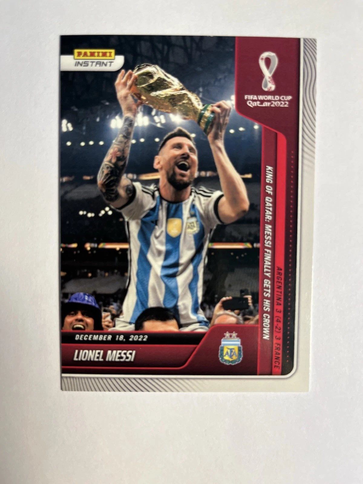 Lionel Messi 2022 Panini Instant FIFA World Cup Champion🏆#118‼️Sharp /22081