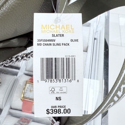Michael Kors Slater Medium Chain Sling Pack Crossbody Bag  display picture 2