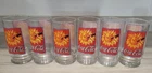Set of Six (6) Vintage Coca Cola Glass 1995 Sun Drinking Coke 16oz