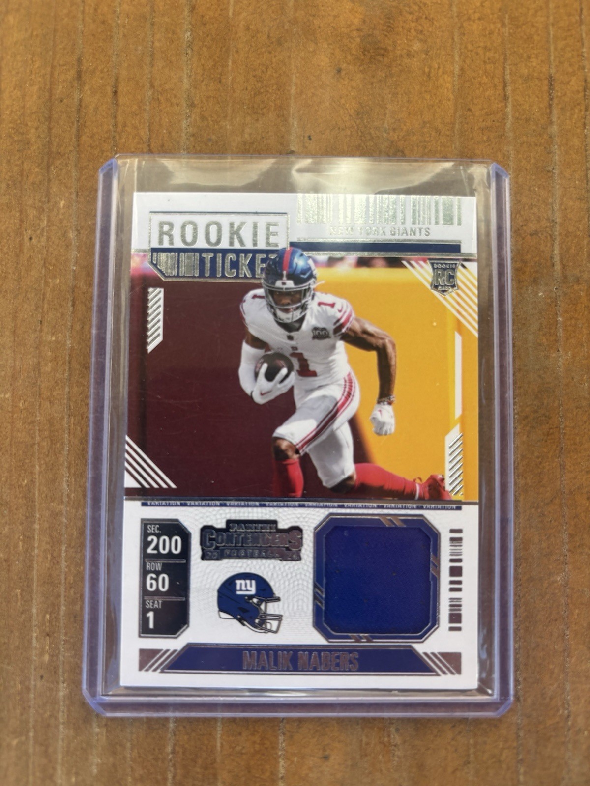 Malik Nabers Panini Contenders Rookie Ticket Swatches #RTSMNS Base
