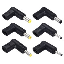 6 Pcs USB 3.1 Type-C Female to DC Male Adapter, 15V Type C to DC Elbow Adapter