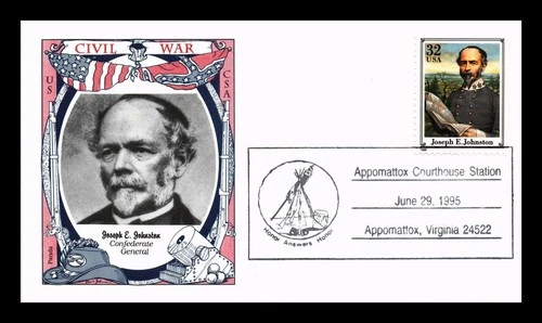 US COVER FIRST DAY OF ISSUE PANDA CACHETS CIVIL WAR JOSEPH E. JOHNSTON