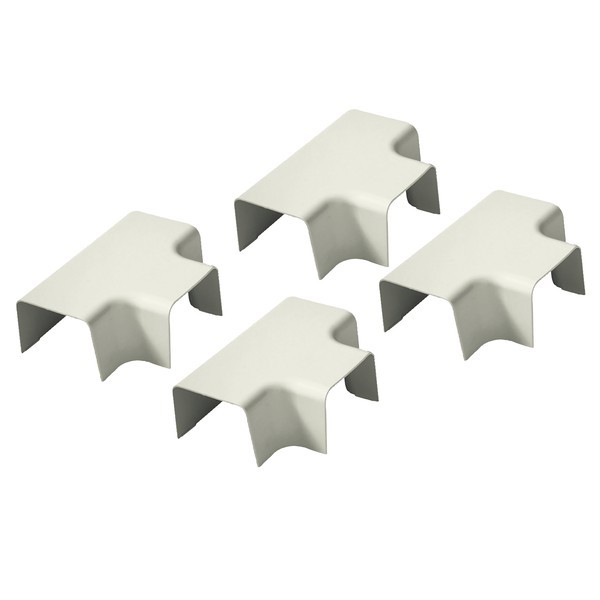 Té de dérivation 60x80 blanc pur 9010 DIFF pour goulotte électrique - Lot de 4