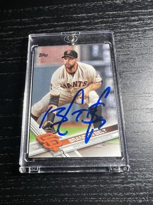 Brandon Belt Signed 2017 Topps Card #347 San Francisco Giants IP Autograph MLB
