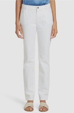 Lafayette 148 New York Thompson White Stretch Denim Pants Size 12