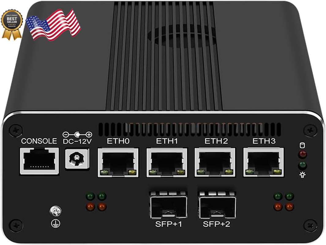 4 *10G SFP+ ファイアウォール mini PC 10Gbe SFP+ Mini PC Micro Firewall Appliance,Intel Pentium Gold NO