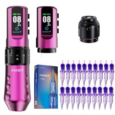 Mast Flip4 Wireless Tattoo Machine Pen Kit 2000mAh Battery 7 Strokes 2.5mm-4.5mm