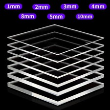 PMMA Transparente Kunststoffplatte Glasplattenstärke 1/1.5/2/2.5/3/4/5/6/8/10mm