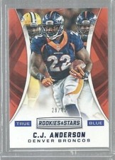 2016 Rookies and Stars True Blue #31 C.J. Anderson 29/49 (ref35450)