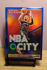 2019-20 Panini NBA Hoops Premium Stock - Nba City Damian Lillard #6 Blue