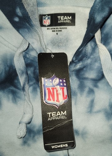 Women's New Era Navy Chicago Bears Tie Dye Fleece Full-Zip Hoodie Size Medium - Imagen 3 de 6
