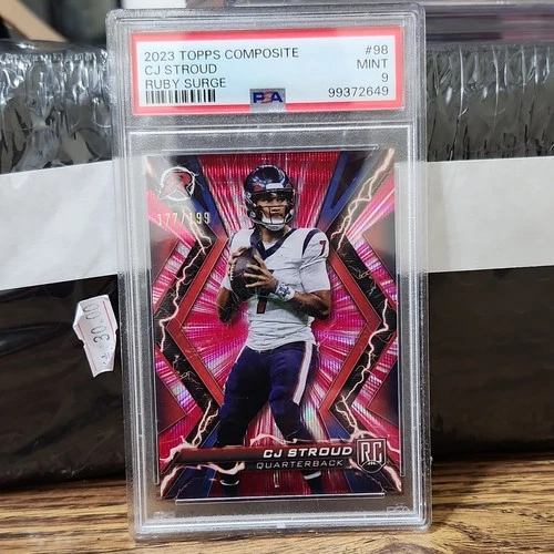 Topps 2023 Composite CJ Stroud #98 Ruby Surge /199 PSA 9 Texans Rookie