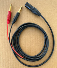 1 - 25'FT Mogami cable Neutrik Gold XLR-Male to Amphenol 6.3mm 1/4 L-R audio Mic