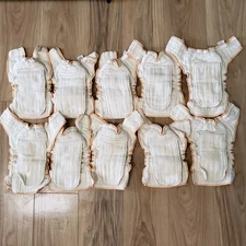 Cloth-eez Workhorse Snap Closure Set Of 10 Newborn Fitted Diaper