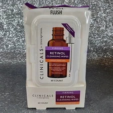 SPASCRIPTIONS Firming Retinol Cleansing Wipes Towelettes - 60 Ct Firm and Smooth