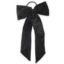 I.N.C. Big Bow Ponytail Holder Black Velvet