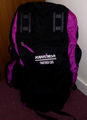 KARRIMOR Panther E65 Damen / Unisex Rucksack Lila Schwarz Wanderrucksack NEU