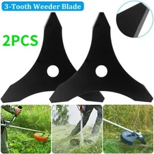 2PCS 3-Teeth Steel Brush Cutter 25.4mm Diameter Trimmer Weed Eater Blade Garden
