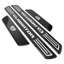 Jeep Gladiator X-Large Black Carbon Fiber 4 Pcs Universal Door Sill Plates
