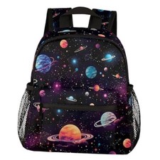Toddler Backpack Space 10"L x 4"W x 12"H Space Galaxy Constellation Planet