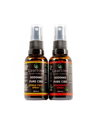 CBD LEAFLINE Award-Winning CBD Oil Spray 5000mg | THC-Free | UK Brand | Strawberry or Citrus