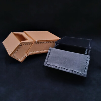 Handmade Custom Made Genuine Leather Cowhide Cigarette Case Pocket Holder  Box