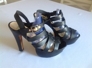 black platform gladiator sandals