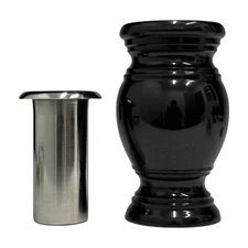 Memorial Cemetery Flower Vase - Real Granite vase with Stainless Steel inner
