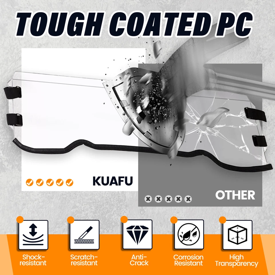 Medio parabrisas transparente para Polaris RZR XP 1000 4 1000 14-18 y 19-21 RZR S 4 1000 Foto 4 de 4