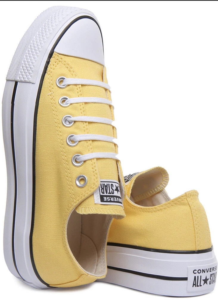 Invitación Mensajero Fotoeléctrico Converse CT All Star Lift OX Womens 568627C Butter Yellow Canvas Shoes Size  7.5 | eBay