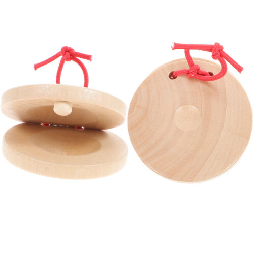 Wooden Castanets Children Percussion Instrument Finger-Size Baby