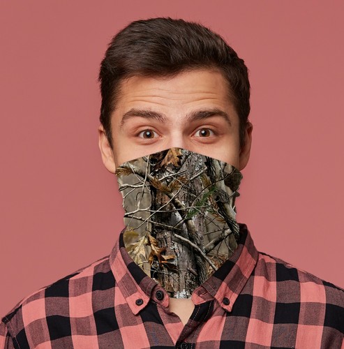 Real Camouflage 2 Design Snood Tubo Collo Scaldacollo Caccia Maschera Viso - Foto 1 di 2
