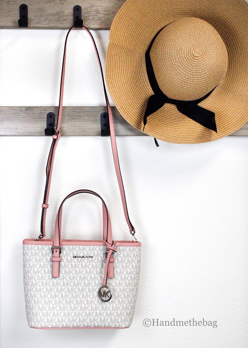 Michael Kors Jet Set Primrose Multi Signature XS Carryall Top Zip  