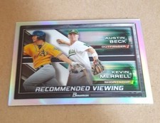 2017 Bowman Draft Austin Beck Kevin Merrel Recommended Viewing Chrome Refractor 
