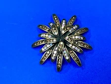 Starburst Vintage Covered Premere Designs Pd Signed Vintage Brooch Pin