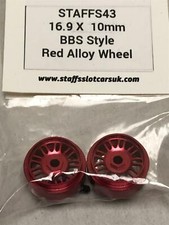 Staffs Aluminium BBS Style Wheels in Red 16.9x10mm STAFFS43